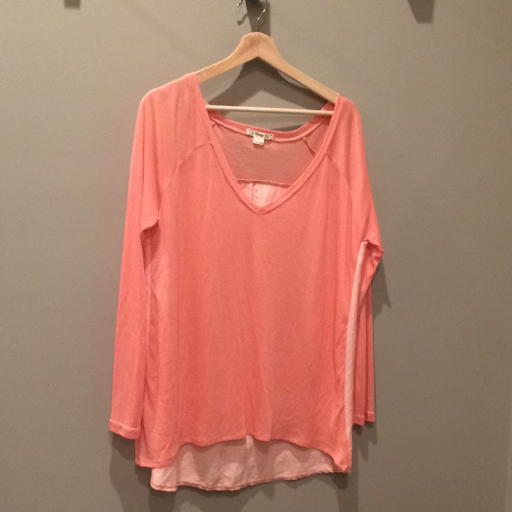 Very J Peach Blouse